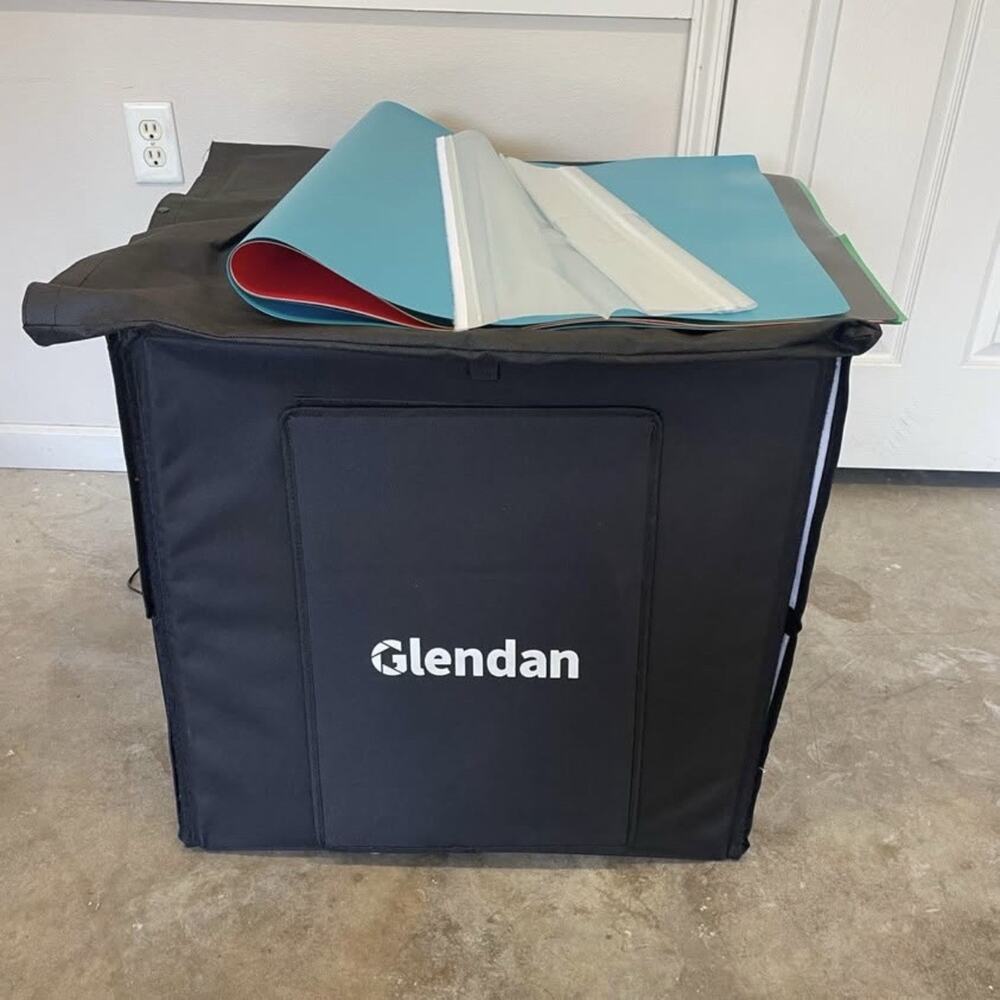 Glendan 24"x24" Light Box Photography, 288 LED Beads, CRI 95, 6 Color Backdrops